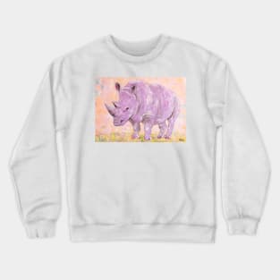 Purple Rhino. Blooming Savanna Crewneck Sweatshirt